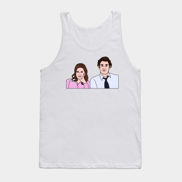 Jim and Pam Tank Top by Eclipse in Flames